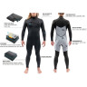 Гидрокостюм DAKINE MEN'S MISSION CHEST ZIP FULL SUIT 4/3mm Black Размер XLS DK22M43MZ (0604565592842)