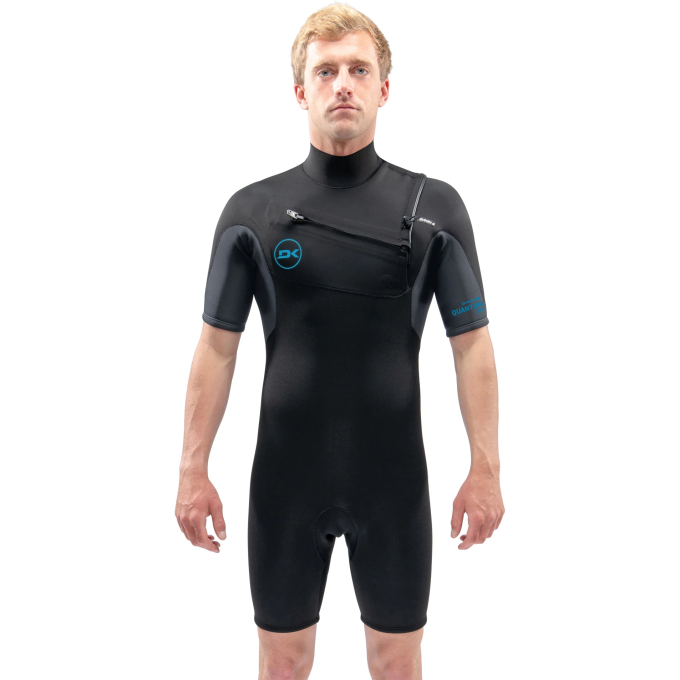 Гидрокостюм DAKINE MEN'S QUANTUM CHEST ZIP SHORTY 2/2mm Black/Grey, размер MT DK22M22QSZ (0604565593986)